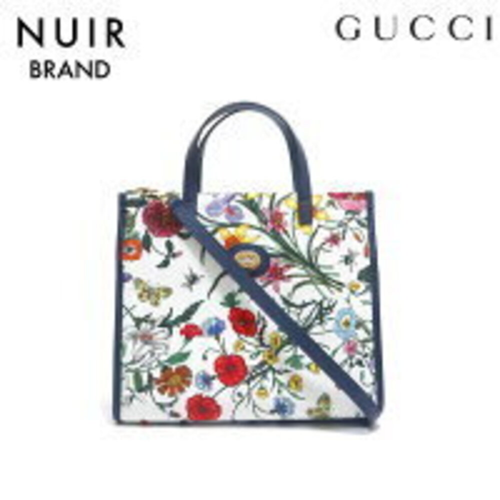 Gucci Flora Flower Canvas Handbag Multicolor